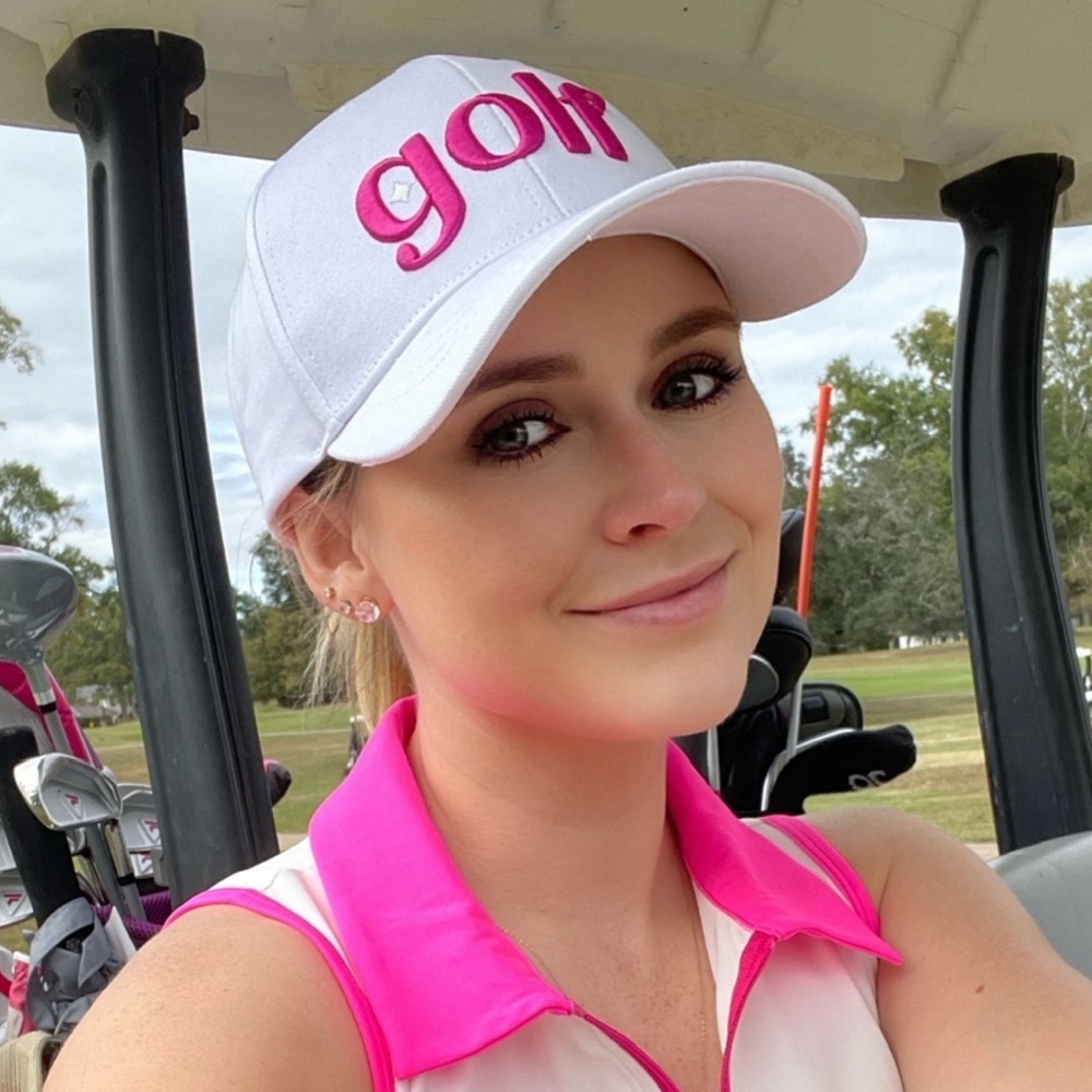 White Pink GOLF hat - Picture 3 of 5